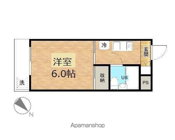 ピュアハイツ(1K/1階)の間取り写真