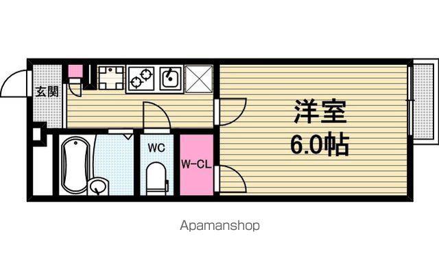 レオパレスフローラ(1K/2階)の間取り写真