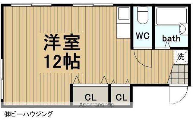 三栄コーポ(ワンルーム/2階)の間取り写真