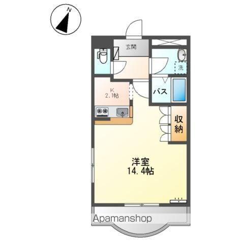 ベル・クオレ(1K/4階)の間取り写真