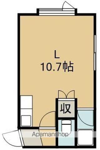 アルファヒルズⅠ(ワンルーム/2階)の間取り写真