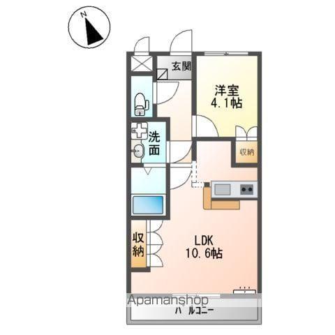 ソレイユビアン(1LDK/2階)の間取り写真