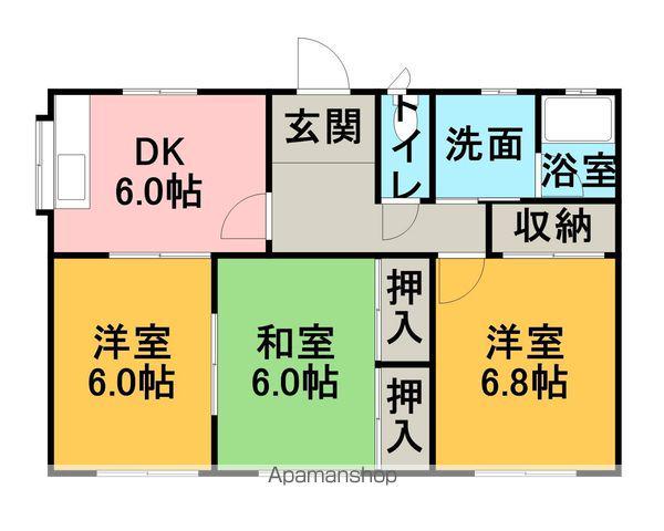 グリーンハイツ(3DK/1階)の間取り写真
