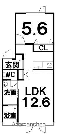 NOIRⅡ西棟(1LDK/1階)の間取り写真