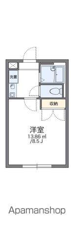レオパレスリヴェール国母(1K/1階)の間取り写真