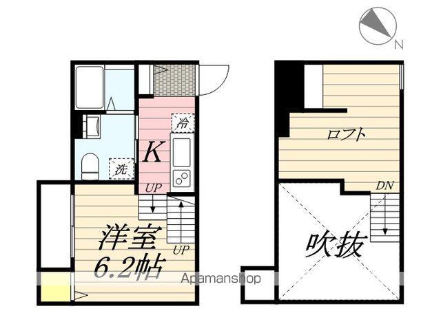 リヴェール香椎(ワンルーム/2階)の間取り写真