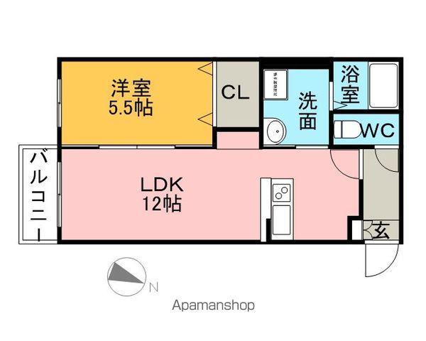 グランシャリオ(1LDK/2階)の間取り写真