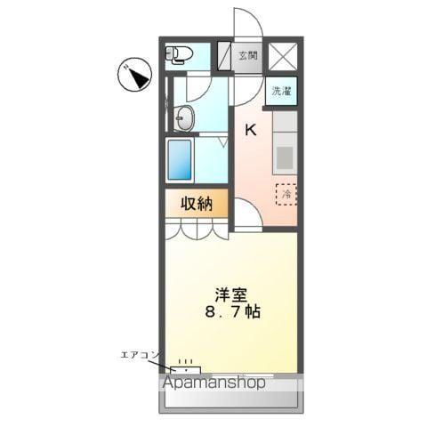 プライマリー(1K/2階)の間取り写真