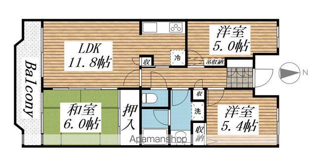 クレールメゾン(3LDK/1階)の間取り写真