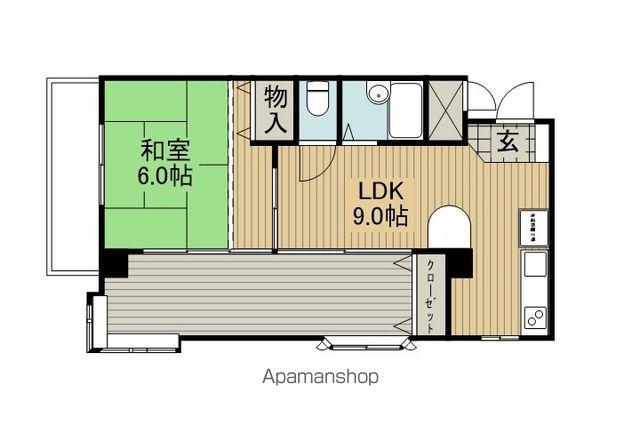 レジデンス923上諏訪(1LDK/2階)の間取り写真
