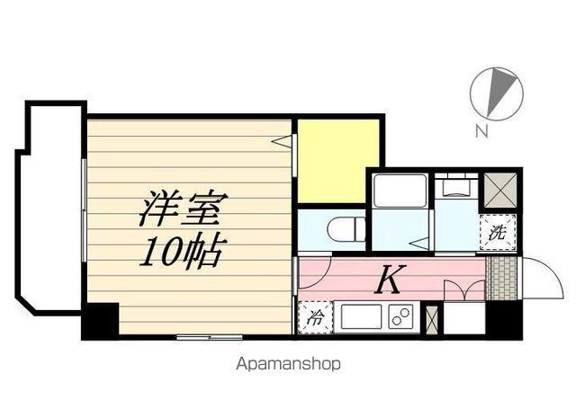 マークス横濱浅間町(1K/2階)の間取り写真