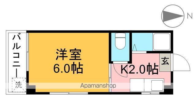 ハイツ寿(1K/3階)の間取り写真