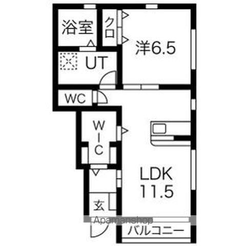 リュミエール(1LDK/1階)の間取り写真