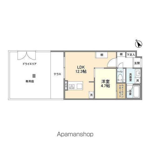 ACPレジデンス文京春日(1LDK/1階)の間取り写真