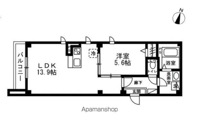 ラ・パートメント千葉(1LDK/3階)の間取り写真