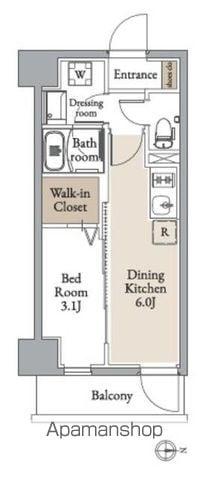 グランカーサ住吉Ⅱ(1DK/3階)の間取り写真