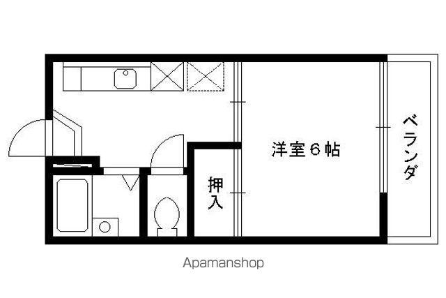 フォーブル吉田(1K/2階)の間取り写真