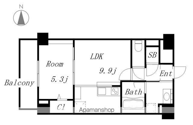 RESIDENCE丸の内七間町(1LDK/10階)の間取り写真