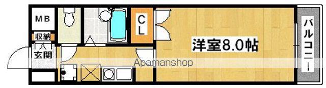 ヒストリカル堺(1K/6階)の間取り写真