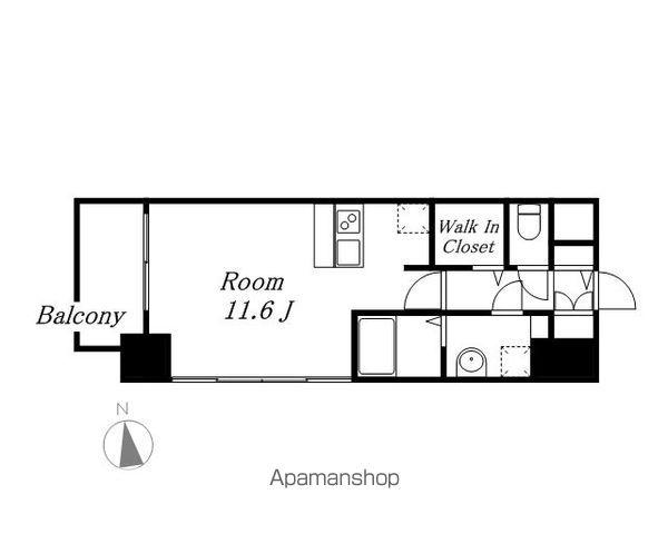 プレサンスジェネ葵(ワンルーム/8階)の間取り写真
