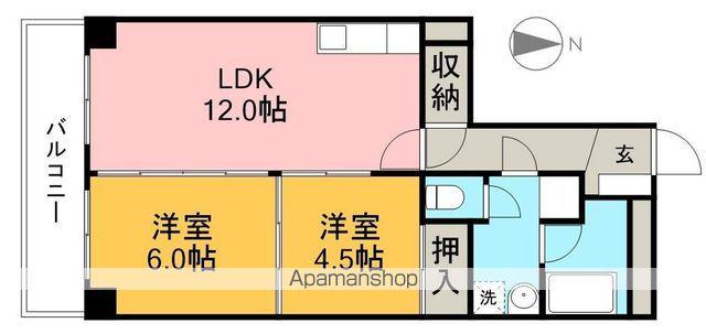 高須スカイハイツ(2LDK/3階)の間取り写真