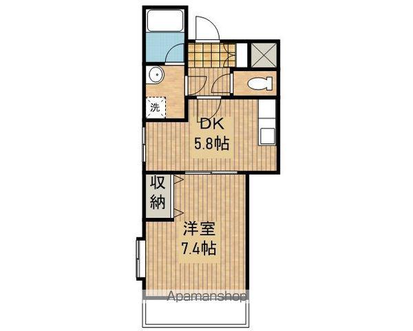FOREST PARK盛岡(1DK/2階)の間取り写真
