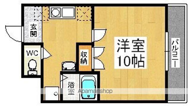 ハーベストグリーン(1K/2階)の間取り写真