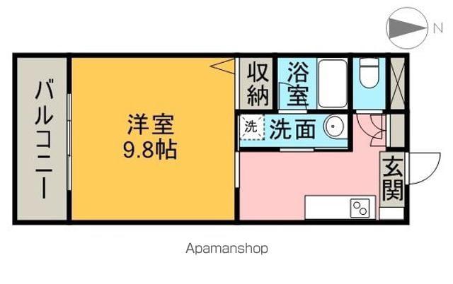センチュリーパーク六番町(1K/2階)の間取り写真