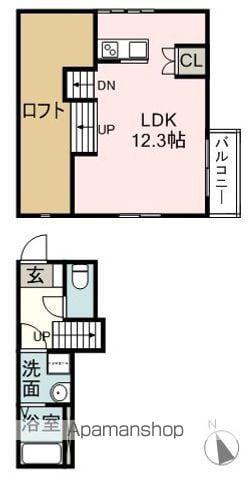 RADIANCE笠寺(ワンルーム/2階)の間取り写真