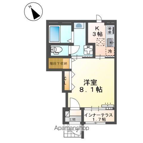 スターテラスⅡ東川口町(1K/1階)の間取り写真