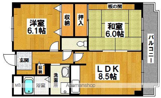 レジデンスコトン(2LDK/3階)の間取り写真