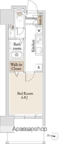 BLESS亀戸(1K/9階)の間取り写真