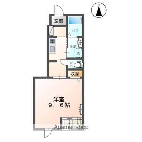 ベルガーフ・エフ(1K/1階)の間取り写真