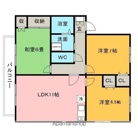 パークアベニュー(3LDK/2階)の間取り写真