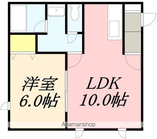 レジデンスカトレア(1DK/2階)の間取り写真