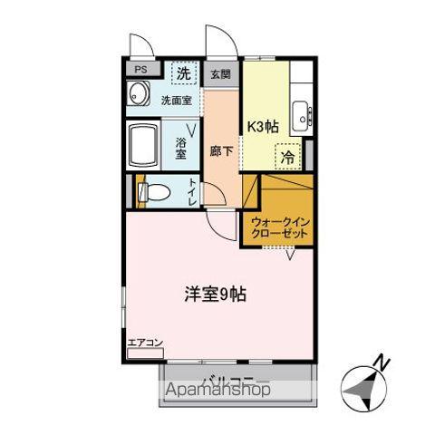 パークセントラル(1K/2階)の間取り写真