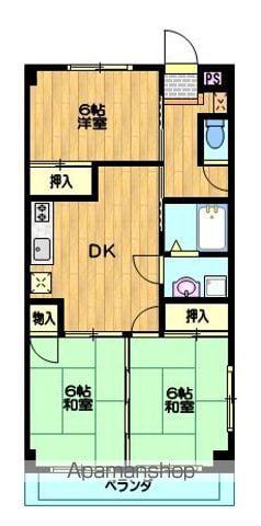 ベルヴィル成島(3DK/4階)の間取り写真