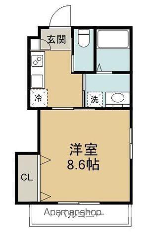 LA VERITE(1K/3階)の間取り写真