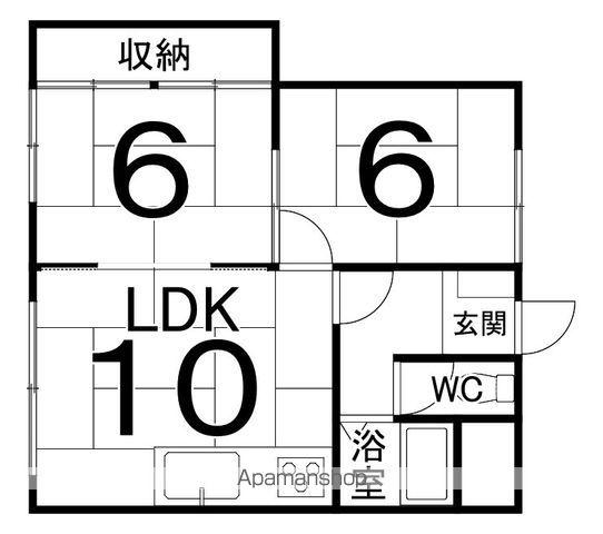 11条ハウス(2LDK/2階)の間取り写真