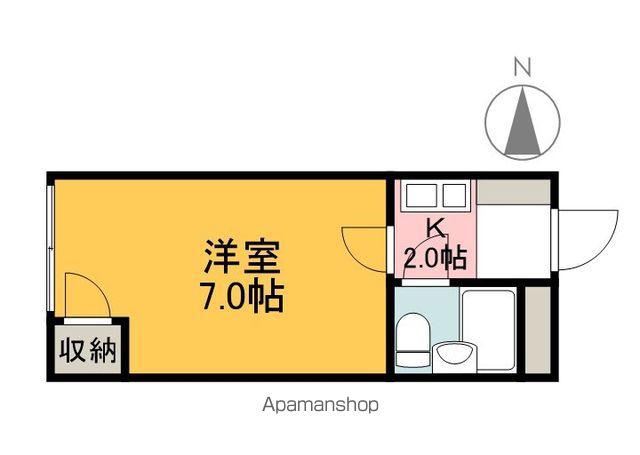 ドラゴン五日市(1K/2階)の間取り写真