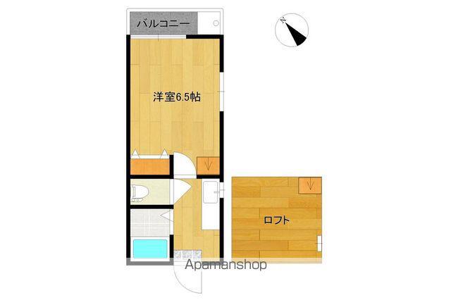 モアハイツ横手B棟(1K/1階)の間取り写真