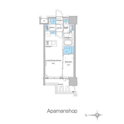 ルフォンプログレ門前仲町プレミア(1LDK/12階)の間取り写真