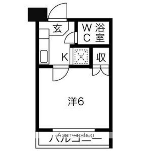 エステート大須(1K/1階)の間取り写真