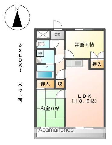 サンセヴィラージュ(2LDK/1階)の間取り写真