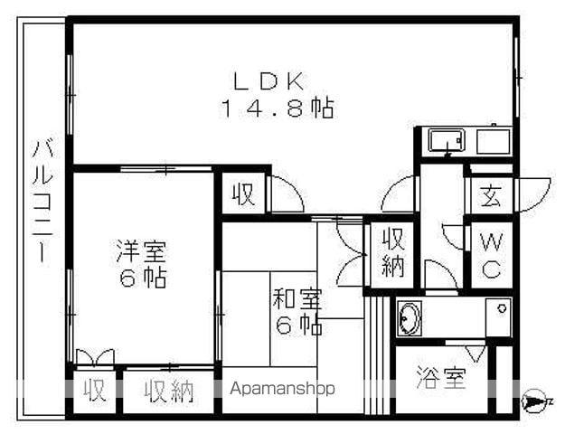 エメラルド・ノ-ビレⅠ(3DK/3階)の間取り写真