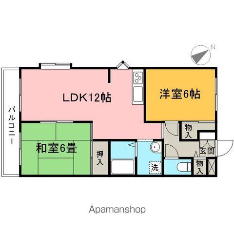 ファミネス明ノ沢(2LDK/1階)の間取り写真