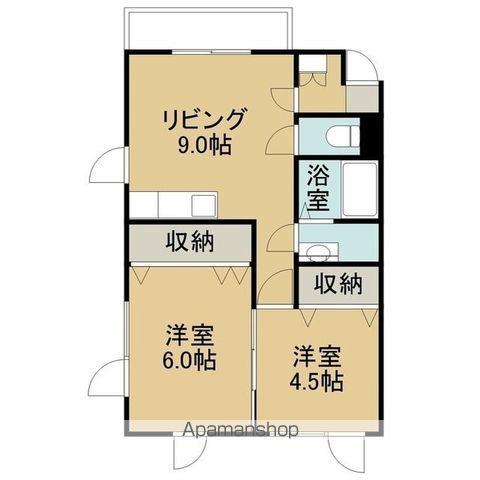 ライフM.S(2LDK/2階)の間取り写真