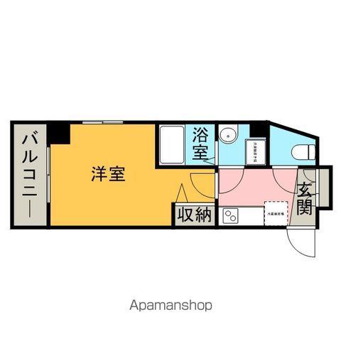 ドルチェ東新宿(1K/3階)の間取り写真