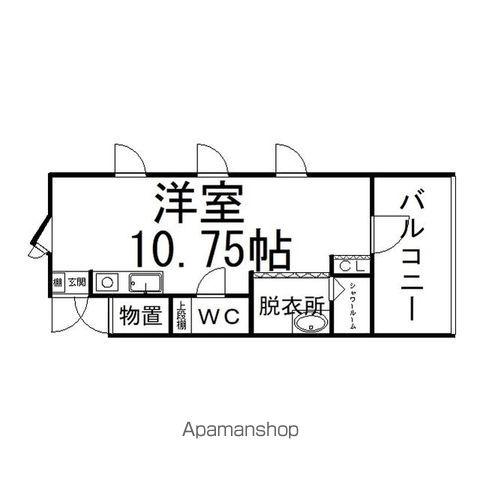 いちごの丘(ワンルーム/1階)の間取り写真