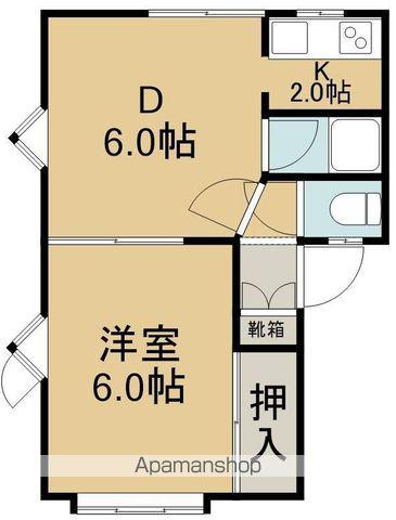 フェリカ(1DK/2階)の間取り写真